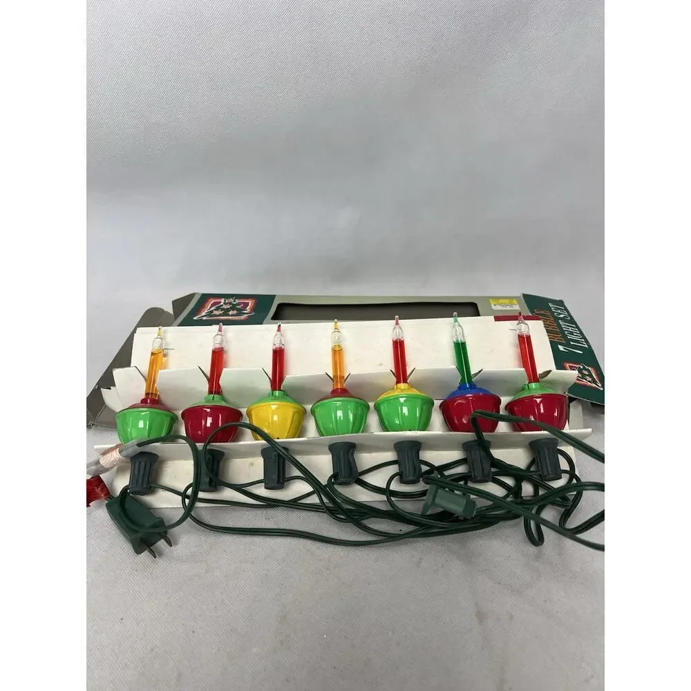 VTG Bubbling Lights Christmas Tree Holiday Decorative - 7 light set